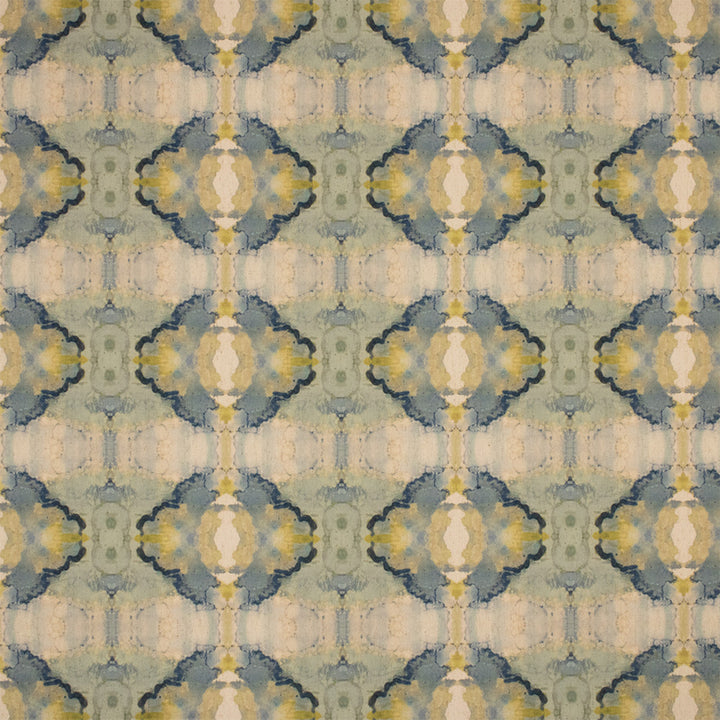 Greenhouse Fabric F6320 Lagoon - 94% Polyester, 6% Linen China 30000 9.25" H, 7.13" V 54" - My Fabric Connection -