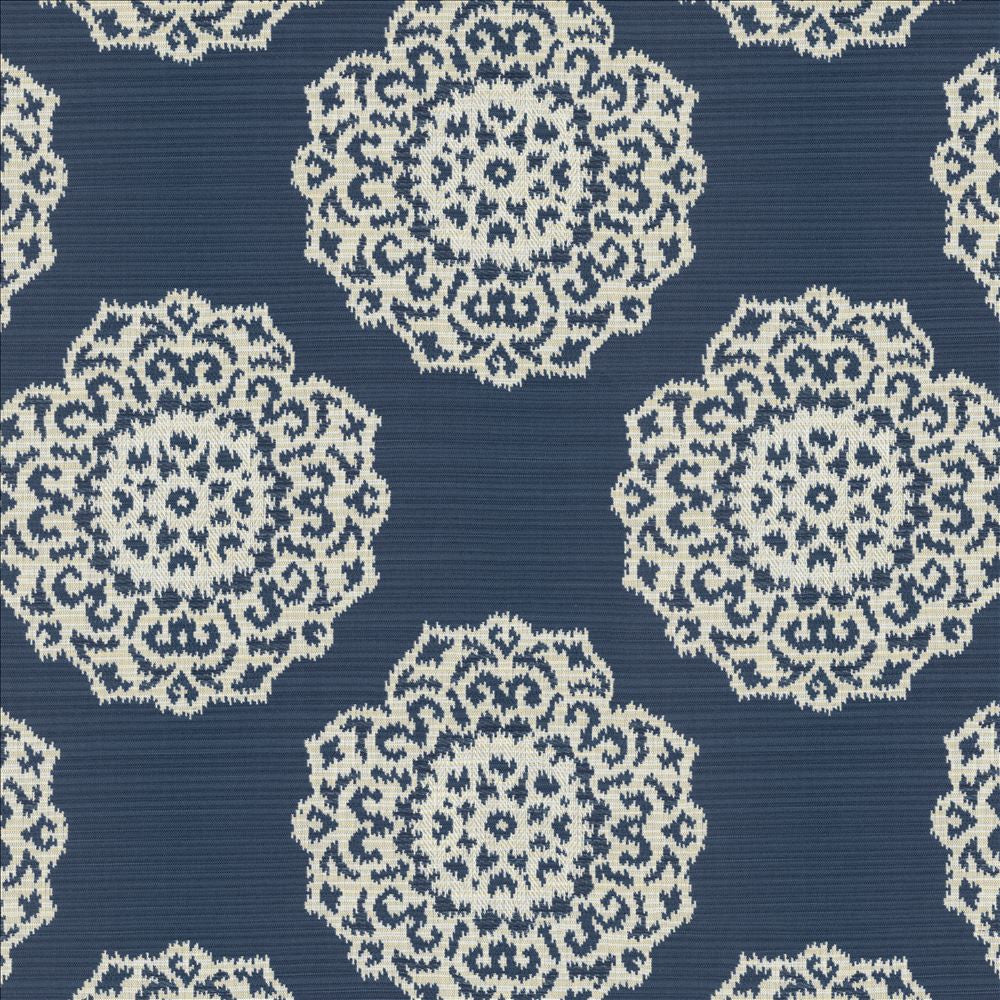 Faircrest Cobalt by Kasmir Fabric 5143 50% Polyester
33% Rayon
17% Cotton
 USA </p><p>Repeat: Horizontal: 13 4/8 inches and Vertical: 13 4/8 inches 54 - Fabric Carolina -