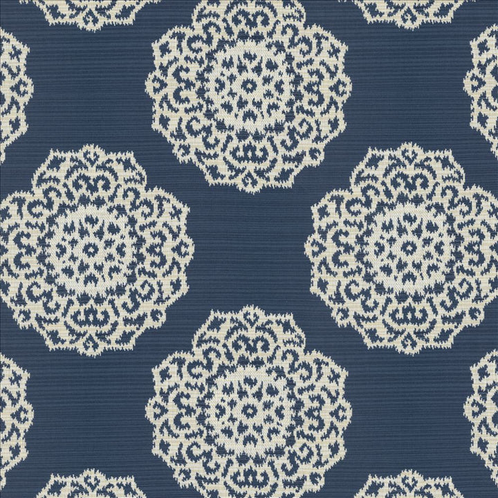 Faircrest Cobalt by Kasmir Fabric 5143 50% Polyester
33% Rayon
17% Cotton
 USA </p><p>Repeat: Horizontal: 13 4/8 inches and Vertical: 13 4/8 inches 54 - Fabric Carolina -