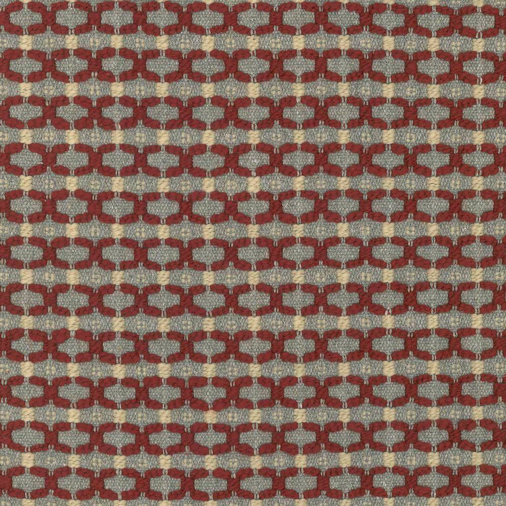 Falkirk Trellis Chili Powder by Kasmir Fabric 1440 89% Cotton 6% Polyester 4% Acrylic 1% Nylon USA 9,000 Wyzenbeek Double Rubs H: 1 inches, V:1 inches 54 - Fabric Carolina - Kasmir