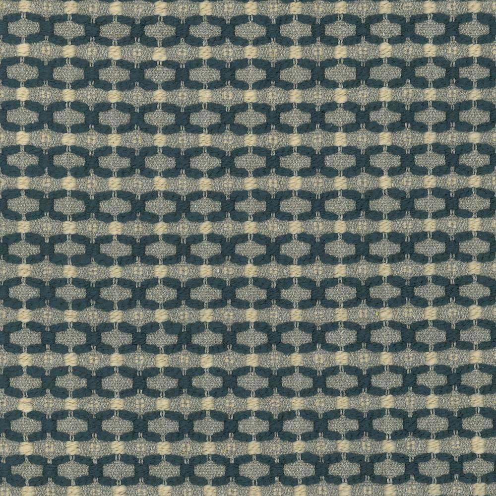 Falkirk Trellis Prussian by Kasmir Fabric 1441 89% Cotton 6% Polyester 4% Acrylic 1% Nylon USA 9,000 Wyzenbeek Double Rubs H: 1 inches, V:1 inches 54 - Fabric Carolina - Kasmir