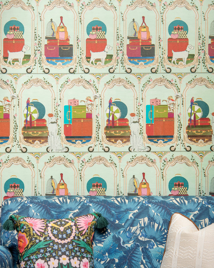 FANCY TRIP Lemon Wallpaper (WP20776) by Mind The Gap | WP20776 | ORIENT EXPRESS | 1 roll x 52x900 cm / 20.47x354.33in | 0.52m / 20.5in | 9m / 354in | 4.68sqm / 50sq ft | 100cm / 39.3in | Black, Blue, Green, Yellow, Red, Brown, Turquoise, Ivory | Non-woven Textured | Paste the wall | 1-roll in a box | Fabric Carolina | https://www.fabriccarolina.com/