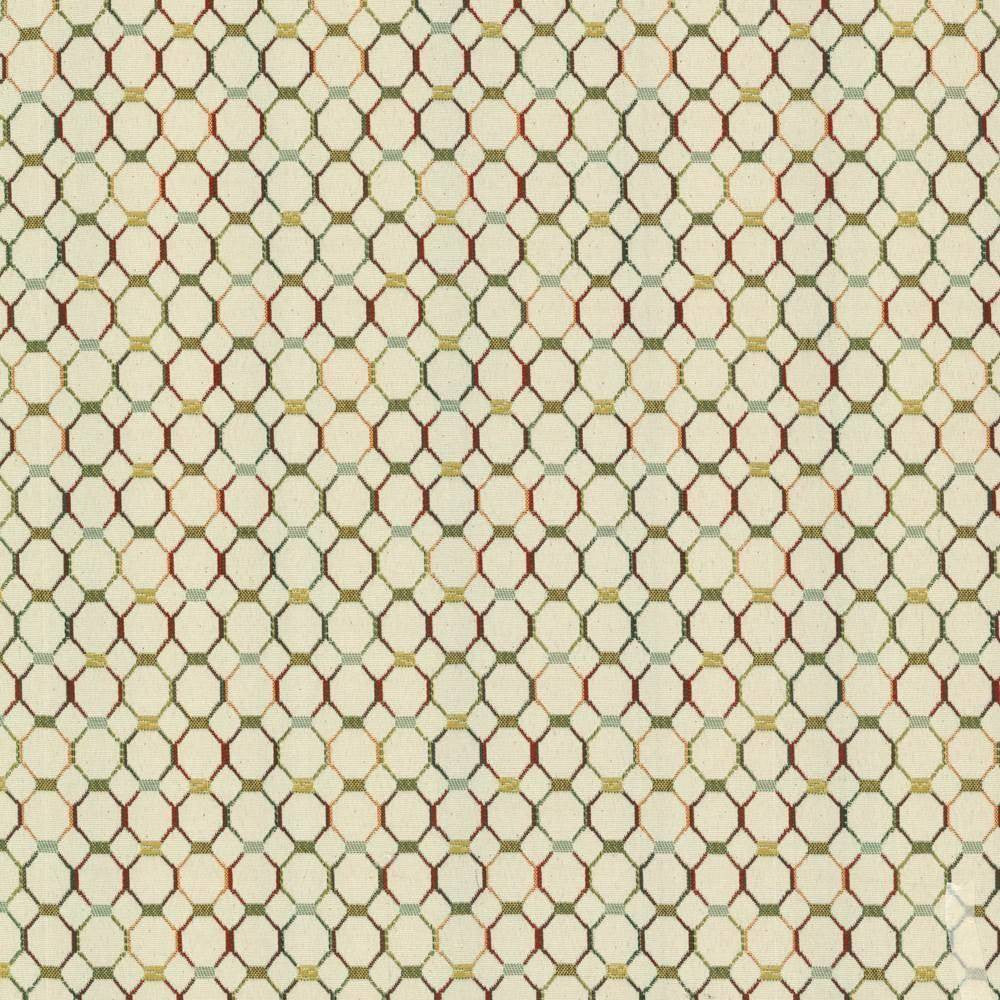 Fandango Trellis Rainbow by Kasmir Fabric 8000 55% Polyester 45% Rayon CHINA 30,000 Wyzenbeek Double Rubs H: 5 inches, V:6 inches 54 - 56 - Fabric Carolina - Kasmir