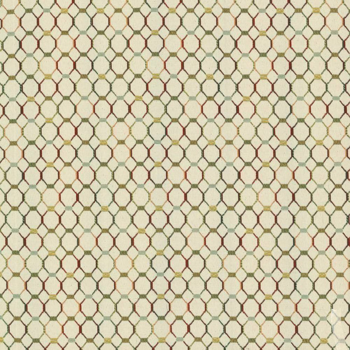 Fandango Trellis Rainbow by Kasmir Fabric 8000 55% Polyester 45% Rayon CHINA 30,000 Wyzenbeek Double Rubs H: 5 inches, V:6 inches 54 - 56 - Fabric Carolina - Kasmir