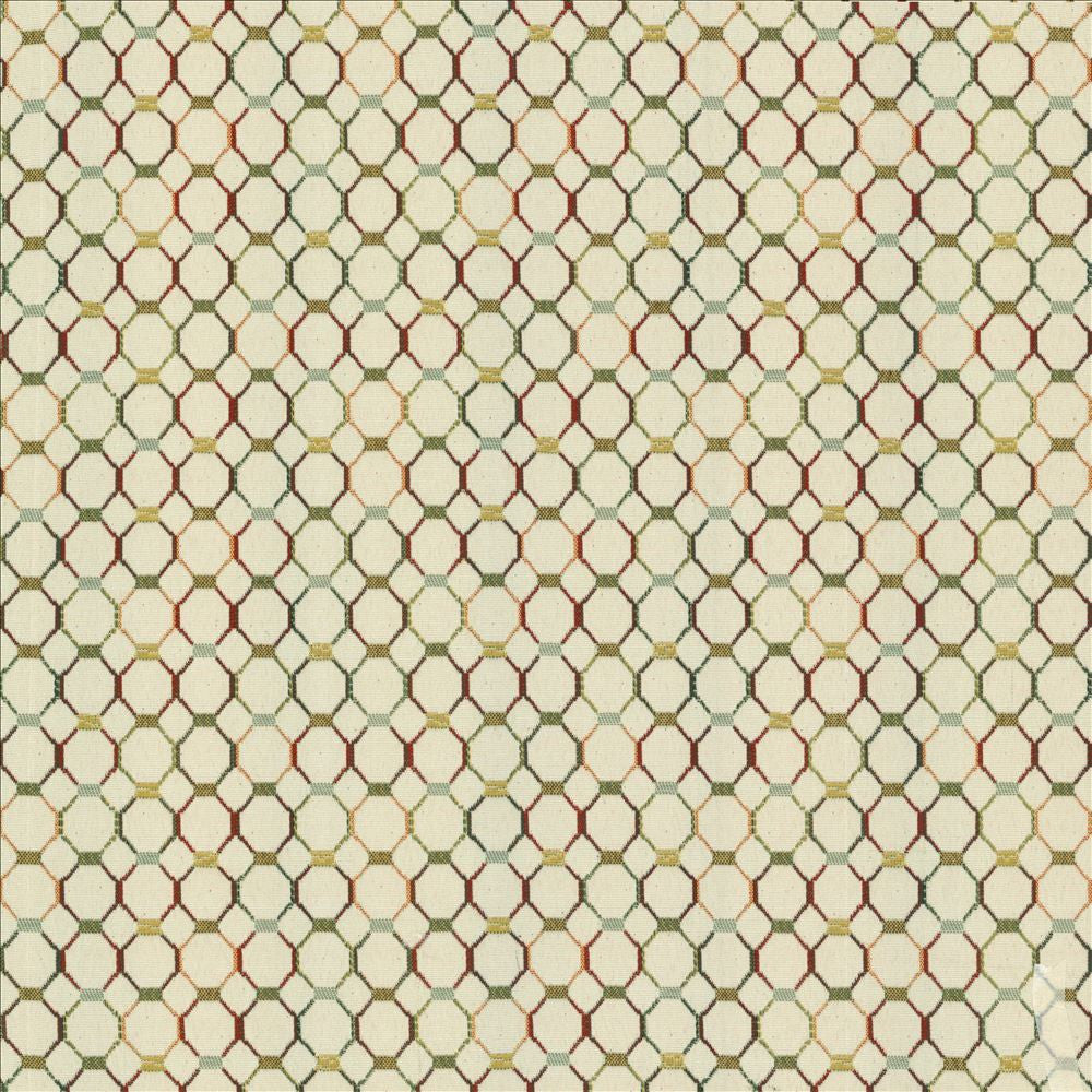 Fandango Trellis Rainbow by Kasmir Fabric 8000 55% Polyester
45% Rayon
 CHINA 30,000 Wyzenbeek Double Rubs </p><p>Repeat: Horizontal: 5 inches and Vertical: 6 inches 54 - Fabric Carolina -