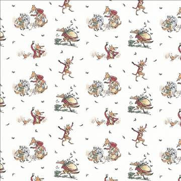 Fantastic Mr Fox Fantastic Green by Kasmir Fabric 1445 100% Cotton TURKEY Not Tested H: 13 4/8 inches, V: 12 5/8 inches 55 - Fabric Carolina - Kasmir