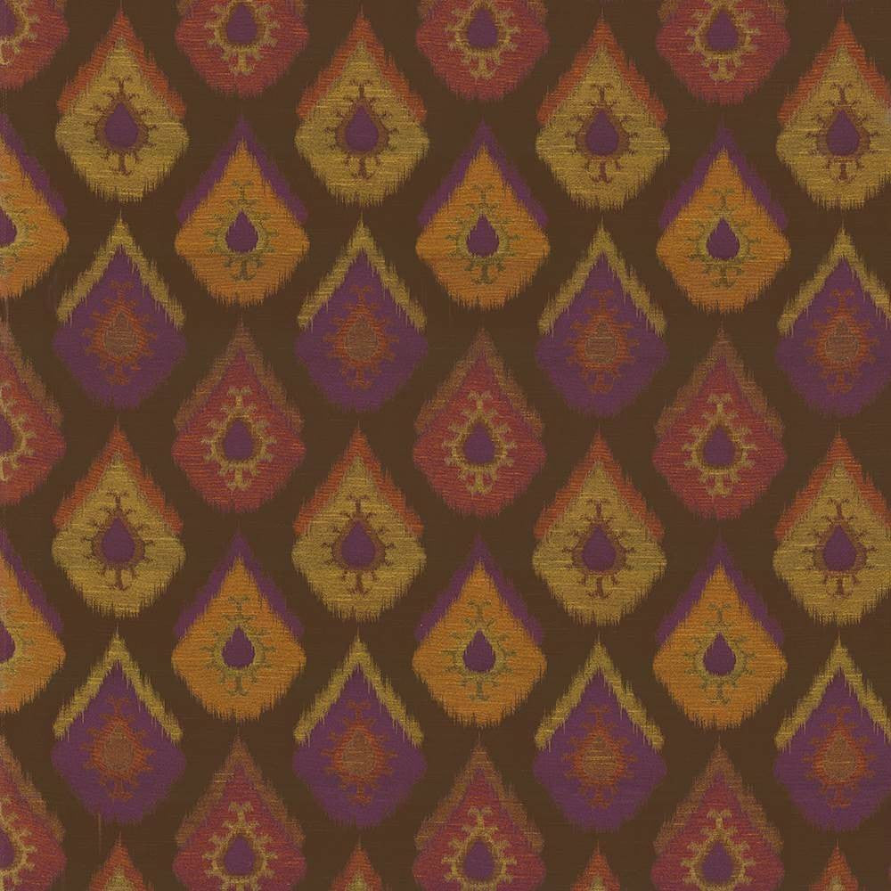 Farrahkey Spice by Kasmir Fabric 1418 100% Polyester CHINA 12,000 Wyzenbeek Double Rubs H: 15 inches, V:27 4/8 inches 58 - 59 - Fabric Carolina - Kasmir
