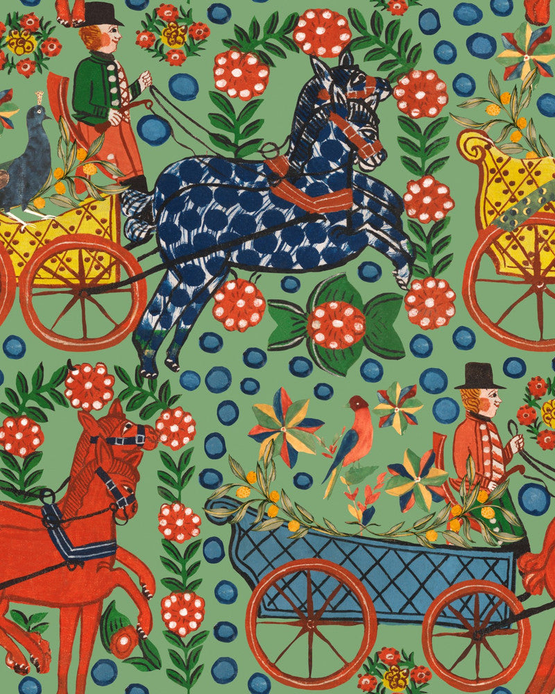 Fasnacht Absinth Wallpaper by Mind the Gap Designer Wallpaper TYROL APRES-SKI HOME COLLECTION Textured Matte Made in Europe Paste the wall 3 rolls x 20.5 x 3.25 yards - Swanky Fabrics -