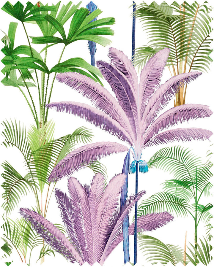 PALMERAS Linen (FB00006) by Mind The Gap | FB00006 | TROPICAL MOOD | Green, Pink, Purple | Fabric Carolina | https://www.fabriccarolina.com/
