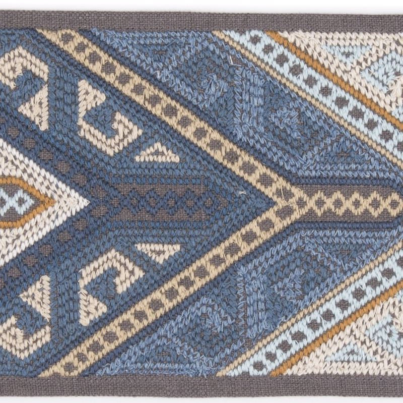 FC1001.H10 Fortrose Indigo by Mulberry Fabric Modern Country Spun Polyester 64%, Cotton 36% India see sample Horizontal: 4.5231 inches and Vertical: 7.683 inches 5.122 inches - Fabric Carolina -