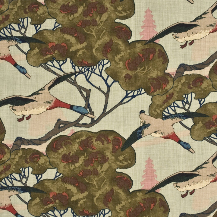 Flying Ducks Sky by Mulberry Fabric