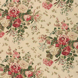 Floral Bouquet Soft Pi by Mulberry Fabric