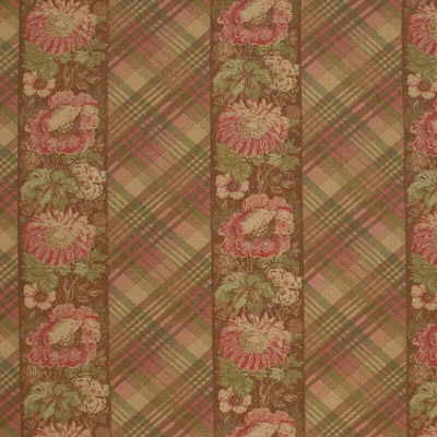 Ancient Floral Pink/Green by Mulberry Fabric