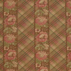 Ancient Floral Pink/Green by Mulberry Fabric