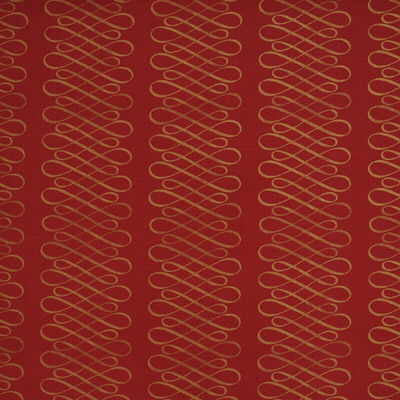 Swash Stripe Red/Gold by Mulberry Fabric