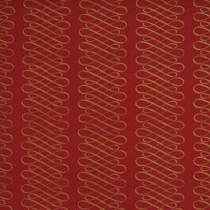 Swash Stripe Red/Gold by Mulberry Fabric