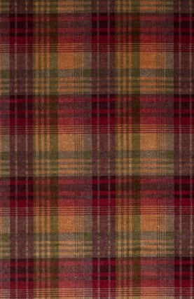 Velvet Ancient Tartan Plum by Mulberry Fabric
