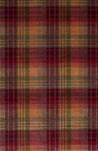 Velvet Ancient Tartan Plum by Mulberry Fabric