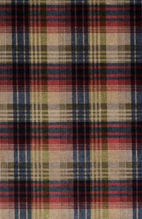 Velvet Ancient Tartan Red/Blue/Green by Mulberry Fabric