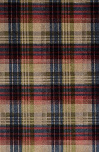 Velvet Ancient Tartan Red/Blue/Green by Mulberry Fabric
