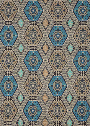 Magic Carpet Indigo by Mulberry Fabric