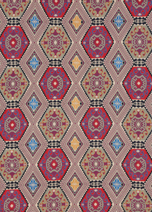 Magic Carpet Plum by Mulberry Fabric