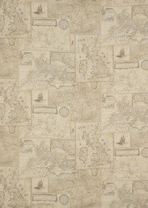Bohemian Travels Linen Sand by Mulberry Fabric