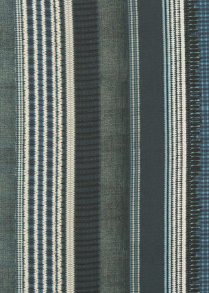 Festival Stripe Indigo by Mulberry Fabric