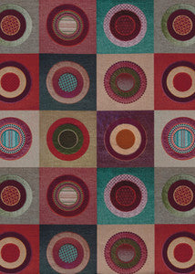 Dress Circle Linen Red by Mulberry Fabric
