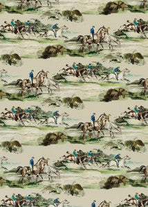 Morning Gallop Velvet Racing Green by Mulberry Fabric