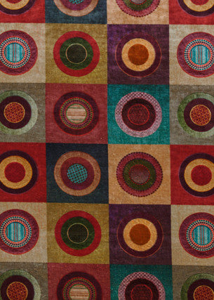 Dress Circle Velvet Red/Plum by Mulberry Fabric