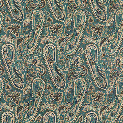 Hoxley Teal by Mulberry Fabric