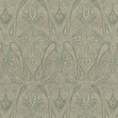 Canvas Paisley Sage by Mulberry Fabric