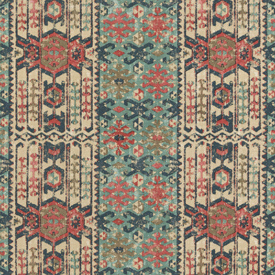 Kilver Indigo/Red by Mulberry Fabric