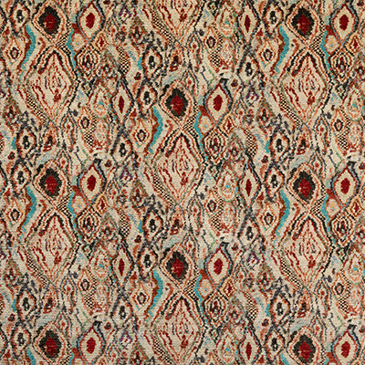 Paint Box Teal/Spice by Mulberry Fabric