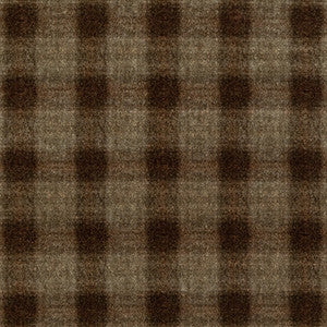 Highland Check Woodsmoke by Mulberry Fabric