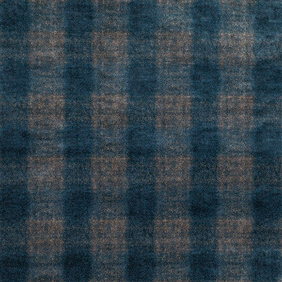 Highland Check Indigo by Mulberry Fabric