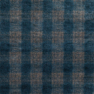 Highland Check Indigo by Mulberry Fabric