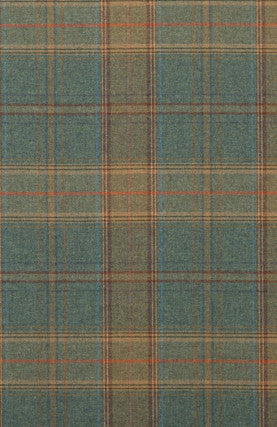 Shetland Plaid Teal by Mulberry Fabric