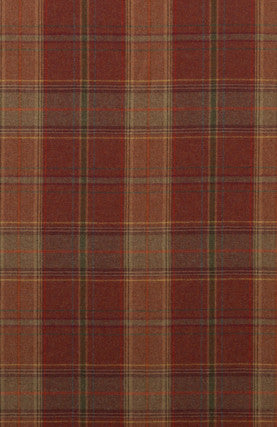 Shetland Plaid Russet by Mulberry Fabric