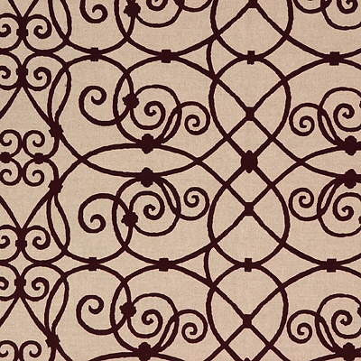Filigree Wine by Mulberry Fabric