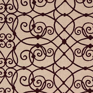 Filigree Wine by Mulberry Fabric