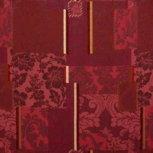 Patchwork Red/Bri by Mulberry Fabric
