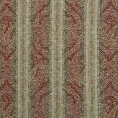 Misty Paisley Red/Oli by Mulberry Fabric