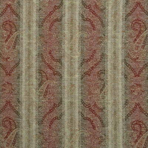 Misty Paisley Red/Oli by Mulberry Fabric