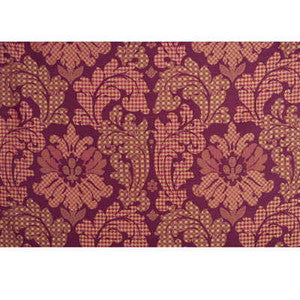 Patchwork Damask Silk Red/Gold by Mulberry Fabric