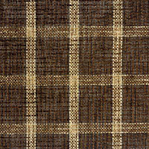Drawbridge Check Chocolate/Mole by Mulberry Fabric