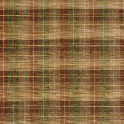 Clan Chenille Burnt Orange/Green/Nutmeg by Mulberry Fabric