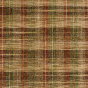 Clan Chenille Burnt Orange/Green/Nutmeg by Mulberry Fabric