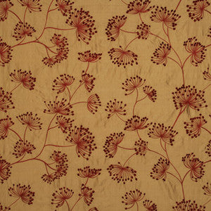 Meadow Silk Red/Gold by Mulberry Fabric